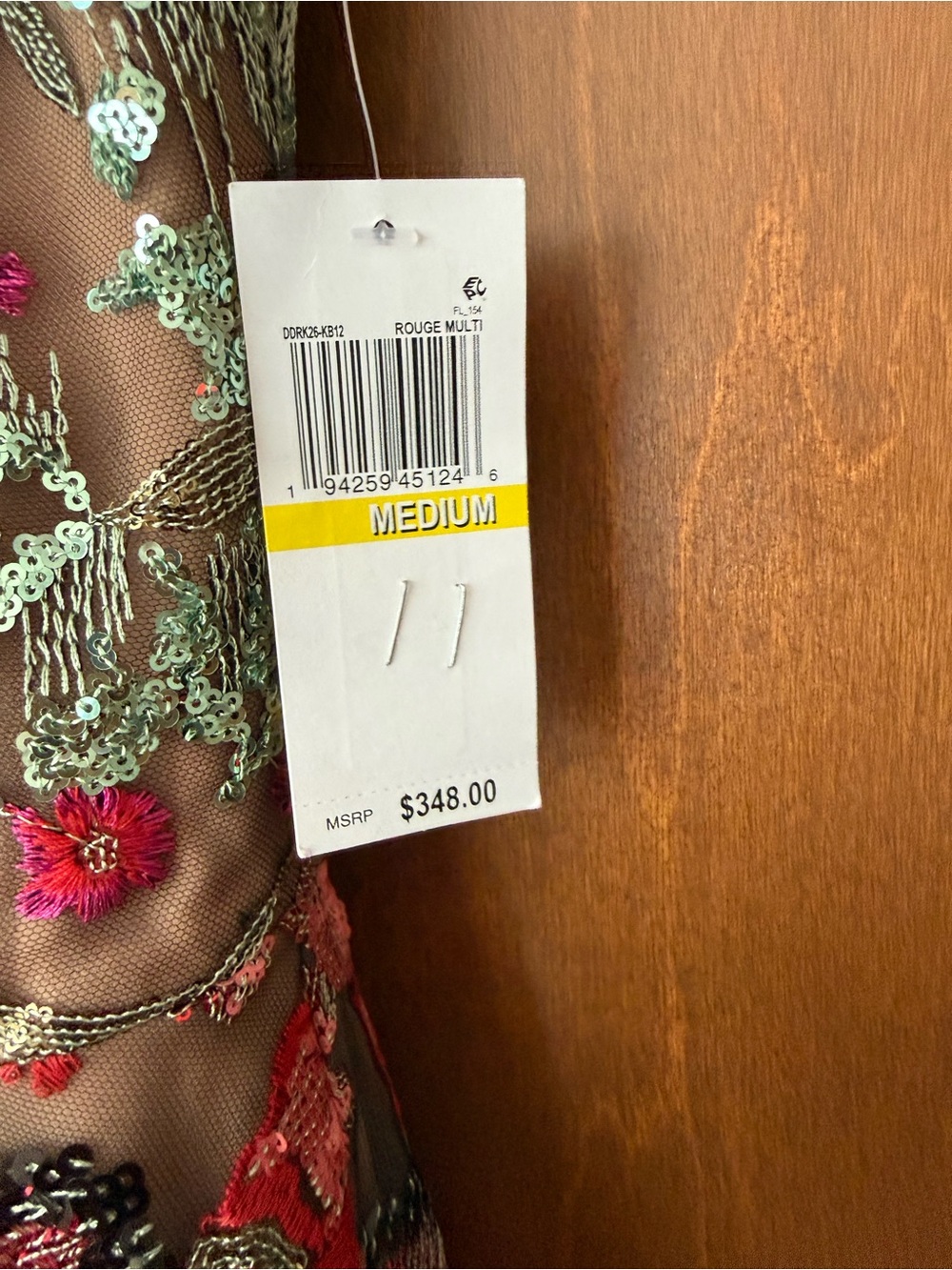 Dress the Population Uma Sequined Floral Cocktail Dress NWT Sz M Ret $348 - Picture 9 of 13